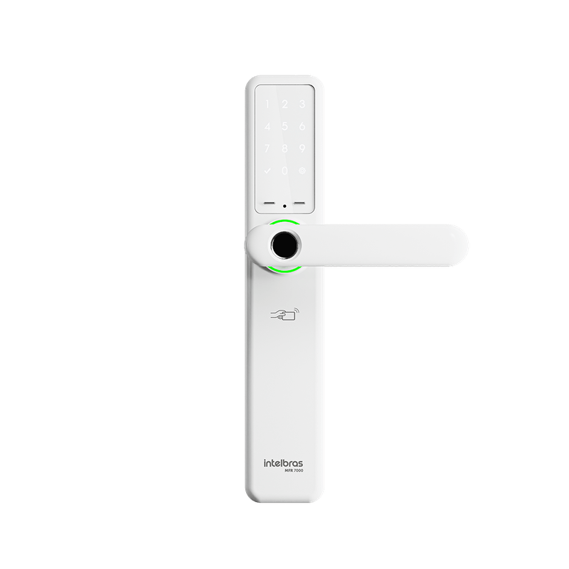 Fechadura Inteligente com Biometria MFR 7000 de Embutir Branca Intelbras