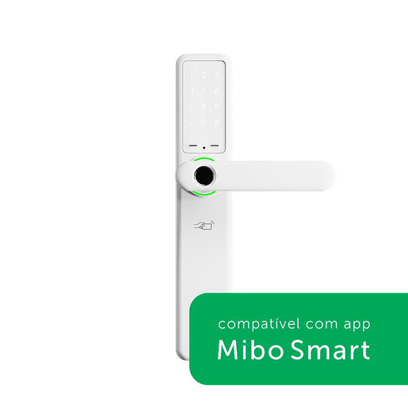 Fechadura Inteligente com Biometria MFR 7000 de Embutir Branca Intelbras