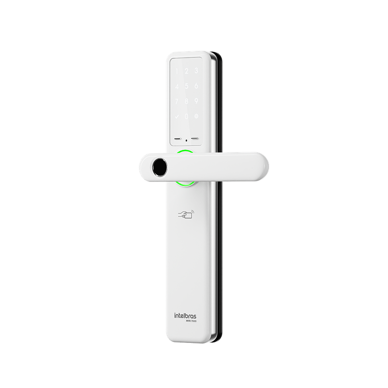 Fechadura Inteligente com Biometria MFR 7000 de Embutir Branca Intelbras