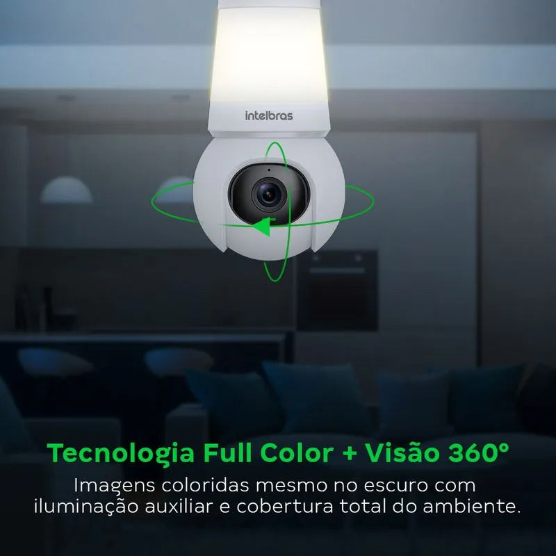 Câmera Lâmpada Interna Inteligente IM6 Full Color Intelbras