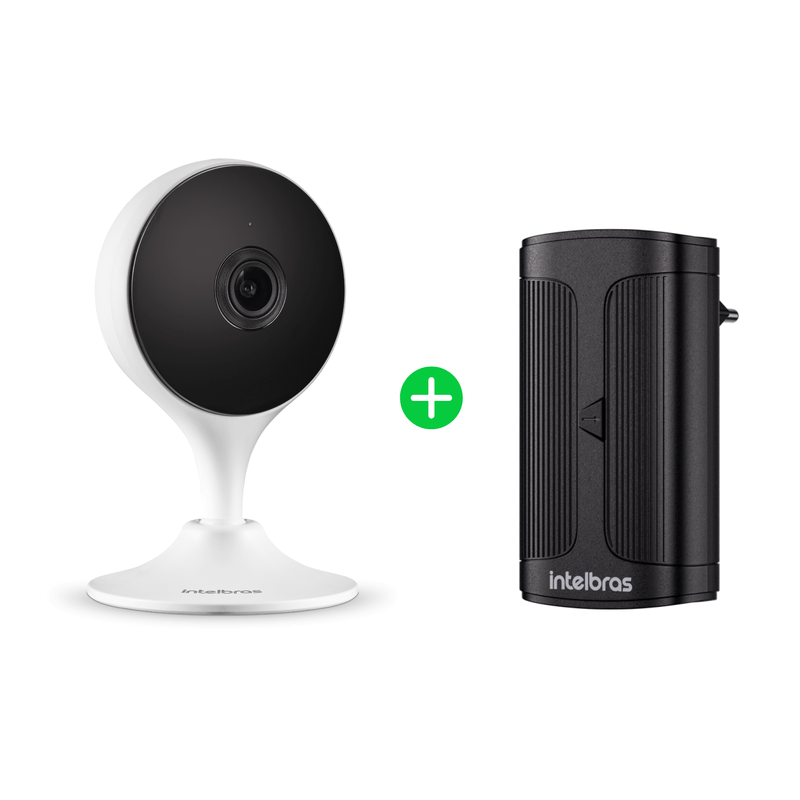 Kit Câmera Inteligente IM3 C com Fonte Nobreak para Câmeras Intelbras