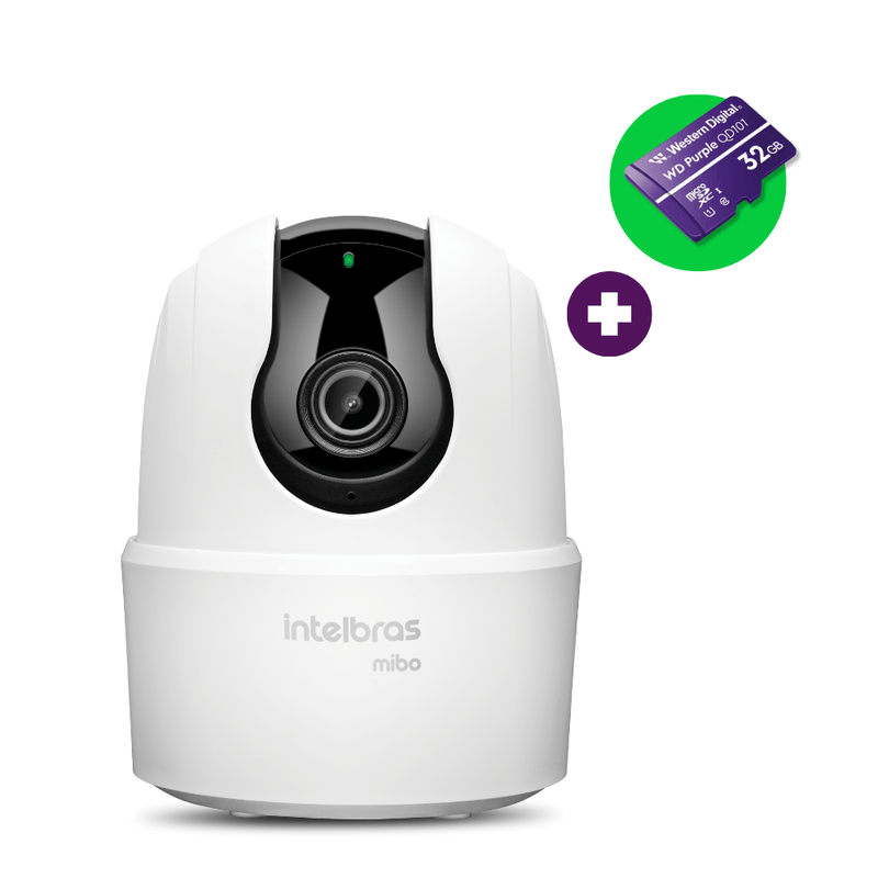 Câmera Inteligente Visão 360° com MicroSD 32GB Intelbras IME 360 3MP