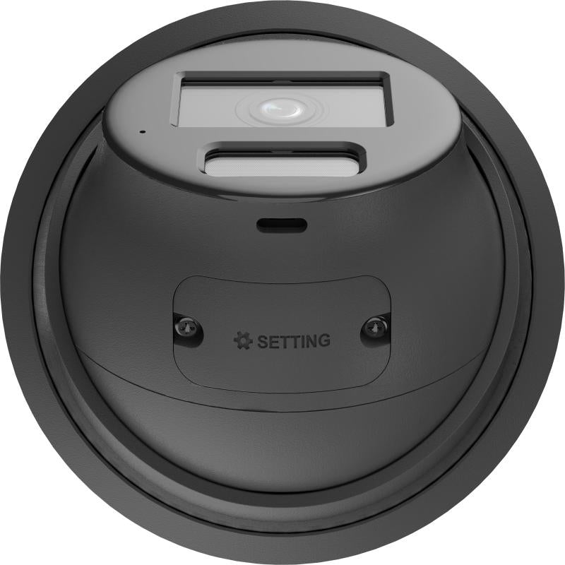 Câmera de rede tipo turret fixa de 4 MP com luz estroboscópica ColorVu e alerta sonoro