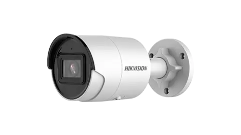 Câmera de rede mini bullet fixa 4K AcuSense